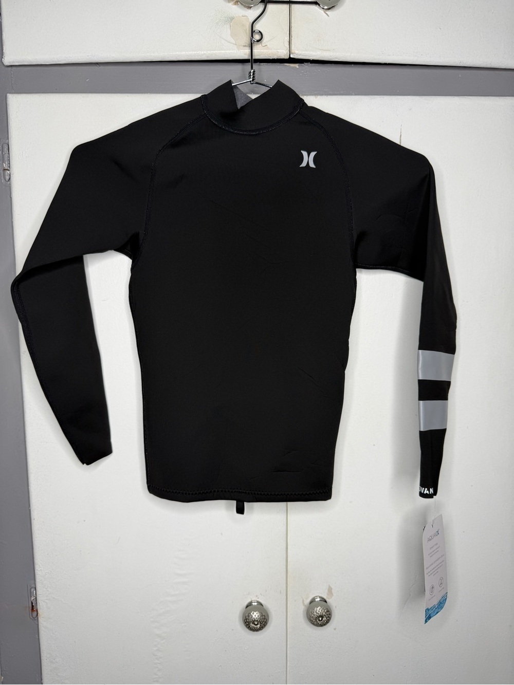 Hurley Men's Men's Advantage Plus 1/1 Jacket Swim Wet Rash Guard XS Black NWT